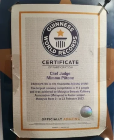 Certificate Guinness World Records